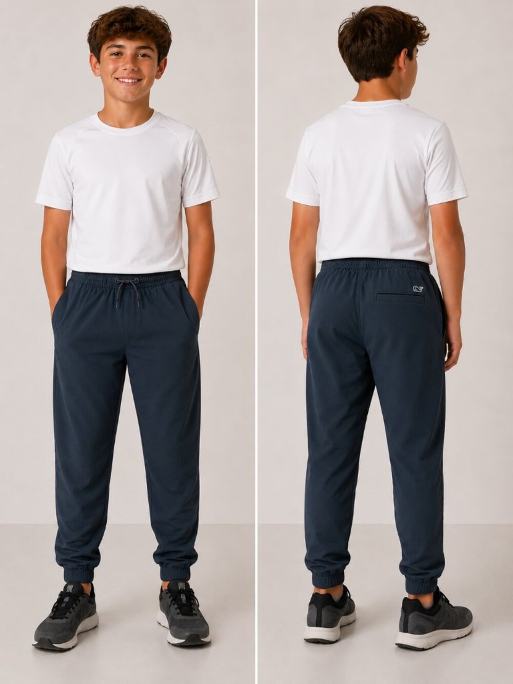 Vineyard Vines Performance Boy's Navy Blue Jogger Pants – Youth XL (18)